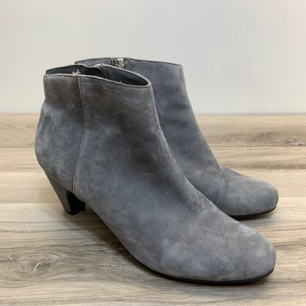 Sam Edelman Boot Size 8.5M Gray Suede Womens Makayla Ankle Booties